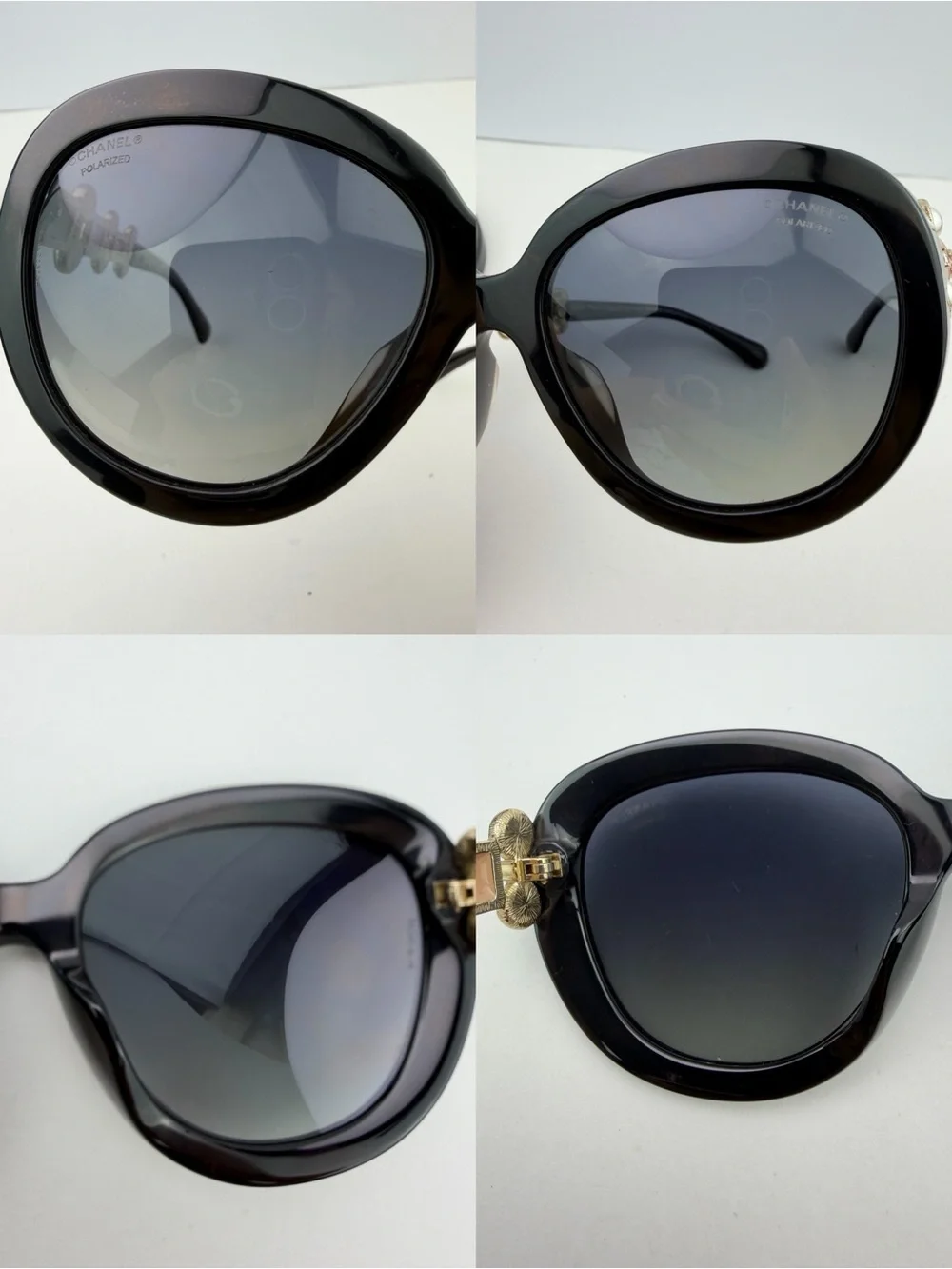 NWOT Vintage Chanel ‘Bijou’ Pearl Polarized Sunglasses ~ 5334-B-A